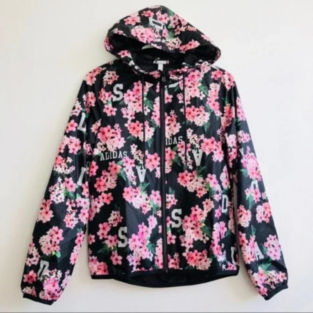 Adidas Neo Cherry Blossom Windbreaker Jacket Size XS